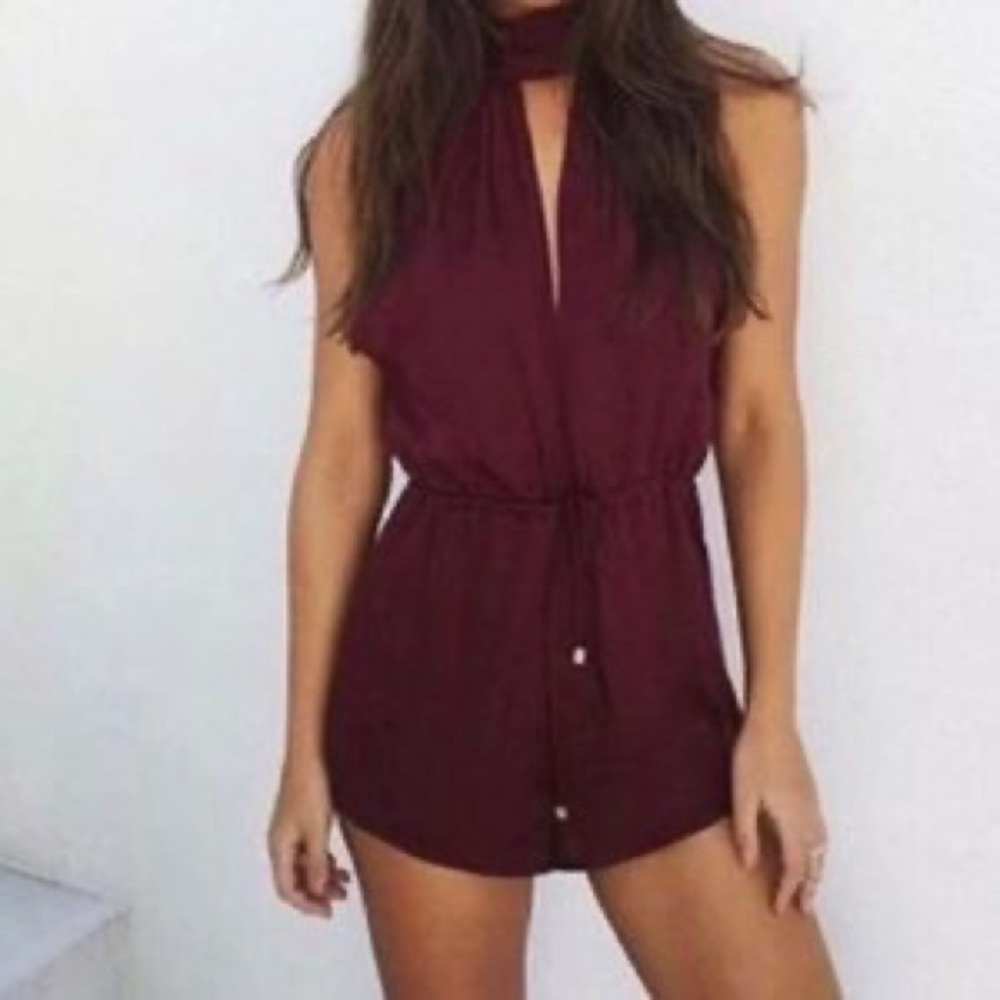 Sabo Skirt Maroon stomper/playsuit size small